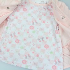 M14268: Baby Girls Waffle Fabric 3 Piece Outfit (0-6 Months)